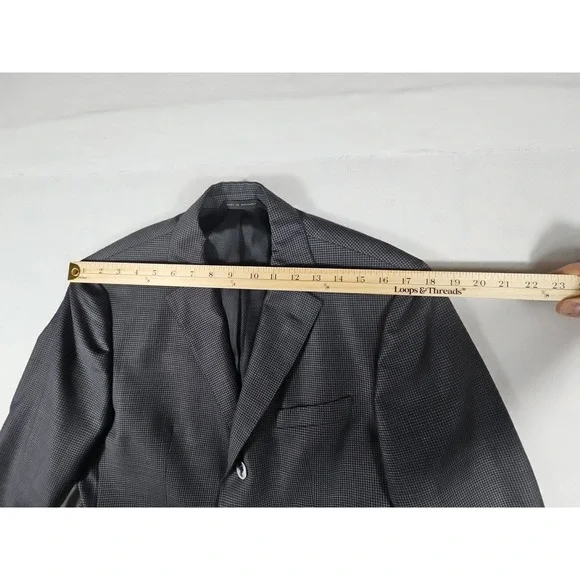 HUGO Hugo Boss 100% Virgin Wool Blazer Sport Coat 36S Houndstooth Pattern - Picture 2 of 16